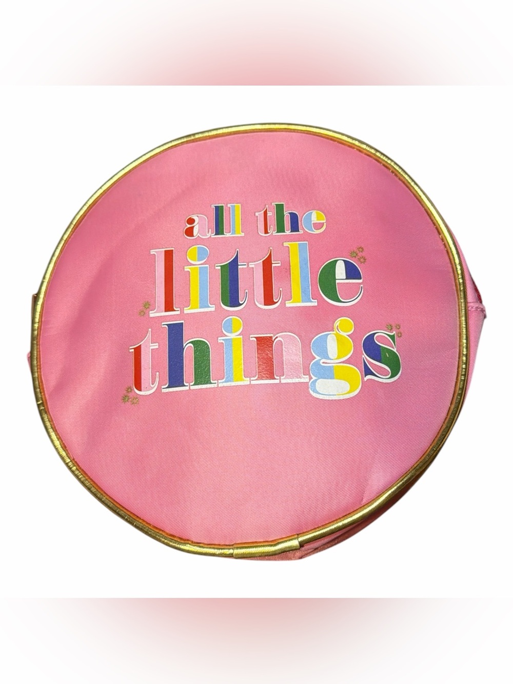 Packed Party Pink Round Pouch - "all the little things"